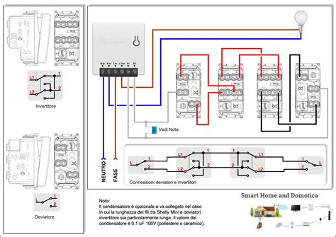 Schema Elettrico Sonoff Mini Con Deviatori E Due Invertitori