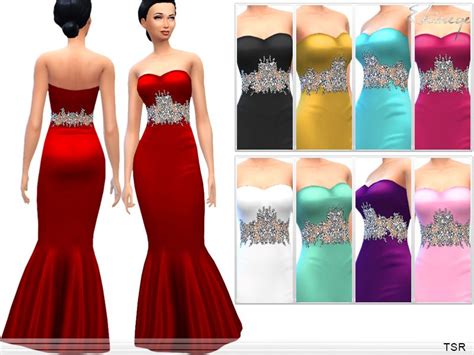 Mermaid Dress With Embellished Waist 9 Different Colors New Item