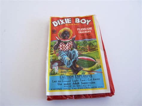 Rare Vintage Dixie Boy Flashlight Crackers Label Only Black History