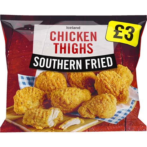 Iceland Southern Fried Chicken Thighs 850g | Breaded & Battered Chicken ...