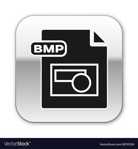 Black Bmp File Document Download Bmp Button Icon Vector Image