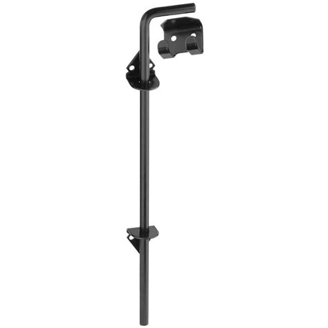 Everbilt 18 In Black Heavy Duty Lockable Cane Bolt 20504 The Home Depot