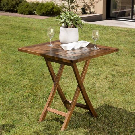 Hanna Table De Jardin Personnes Carr E Pliante X Cm En Bois