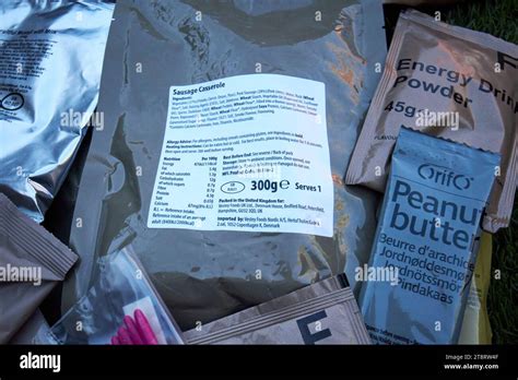 Contents Of A British Army 24 Hour Military Ration Mre Pack Contents Uk