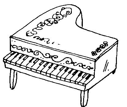 DIBUJOS PARA COLOREAR PIANOS