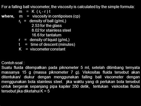 Contoh Soal Viskositas Fluida