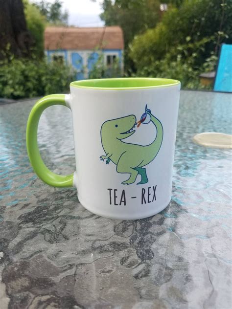 Tea Rex Mug Free Shipping T Rex Coffee Mug Tea Mug Etsy