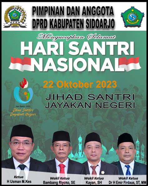 Pimpinan Dan Anggota Dprd Kabupaten Sidoarjo Mengucapkan Selamat Hari