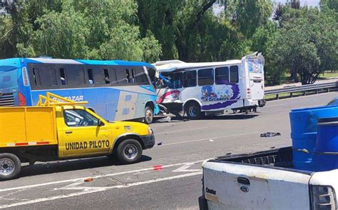 Autopista México Pachuca fuerte accidente de autobuses deja al menos