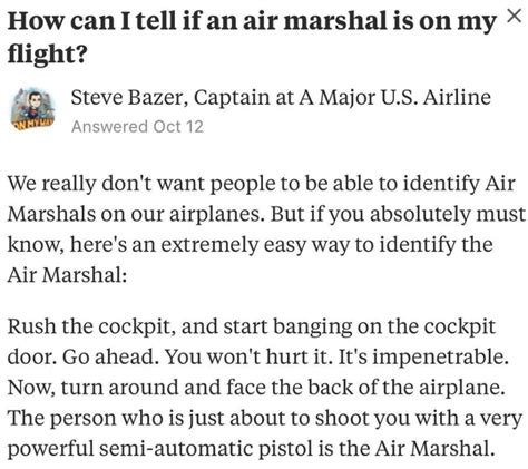 18 Secrets You Never Knew About Federal Air Marshals Your Mileage May