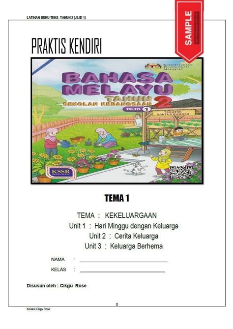 8 TEMA LATIHAN BUKU TEKS BAHASA MELAYU TAHUN 2 KSSR SEMAKAN JILID 1