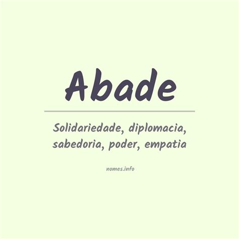 Significado do nome Abade