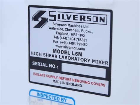 Silverson L T High Shear Laboratory Mixer Richmond Scientific