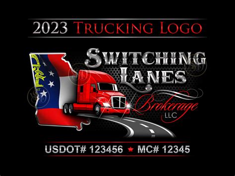 Customizable Georgia Trucking Business Professional Logo Design With