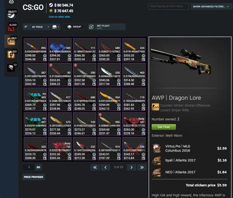 Cs Prime Dragon Lore Inventory K Usd Igv