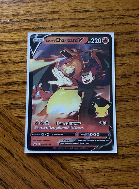 Lances Charizard V Pokemon Celebrations Black Star Promo SWSH133 Mint