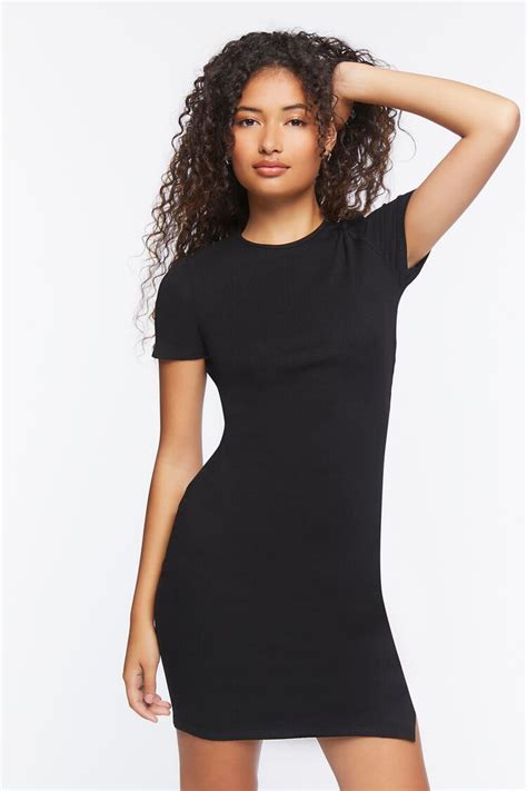 Ribbed Bodycon T Shirt Dress