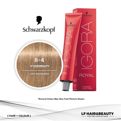 Schwarzkopf Igora Royal 8 4 Light Blonde Beige 60ml Lf Hair And