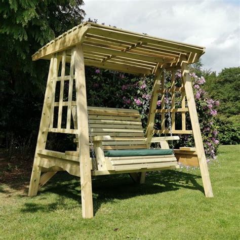 Antoinette Wooden Garden Swing Sits 2 Adults - Leeds Outdoor furniture