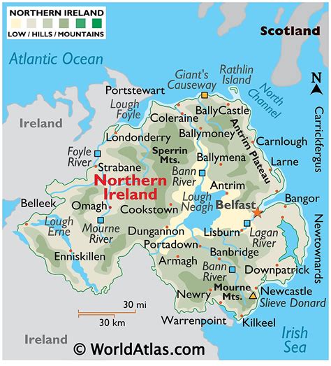 Ireland Map All 32 Counties Of Ireland With Their Literal English