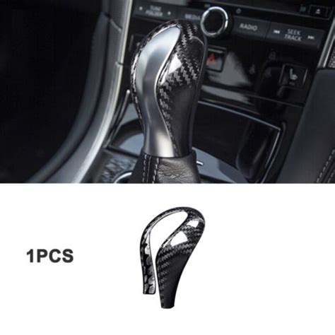 Pcs Real Carbon Fiber Gear Shift Knob Cover Trim For Infiniti Q