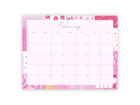 Cute February Calendar Anjahome