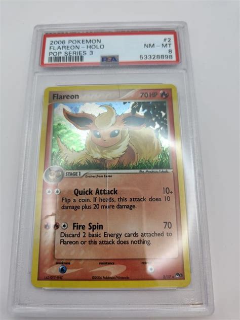 Pok Mon Karte Psa Flareon Holo Pop Series En Kaufen Auf Ricardo