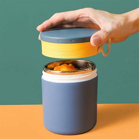 Adifare Vacuum Thermal Lunch Box Food Container With Foldable Spoon