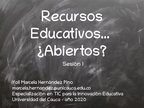 Recursos Educativos Abiertos Ppt