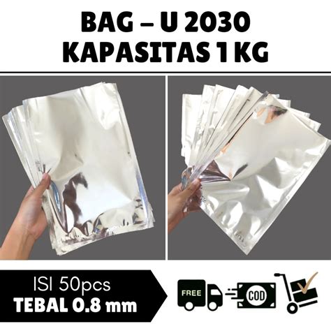 Jual ALUMINUM FOIL SACHET KEMASAN METALIZED FOIL SEAL 20X30 KAPASITAS 1