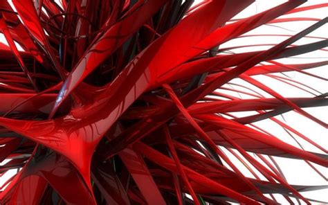 Wallpaper Digital Art Abstract D Render Red Reflection White