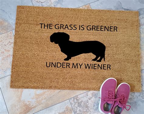 Wiener Dog Doormat Funny Doormat Welcome Mat Custom Doormat