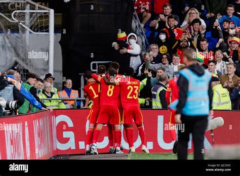 Cardiff Wales June Wales Rhys Norrington Davies Scores To