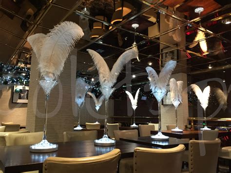 Ostrich Feather Table Decorations