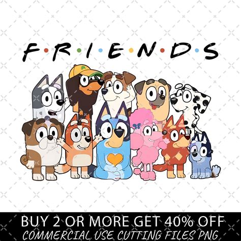 Bluey Friends Png, Bluey Friends Instant Download Png, Ready to Print ...