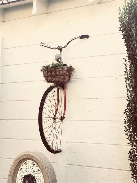 Bicycle Wall Planter Junk Art
