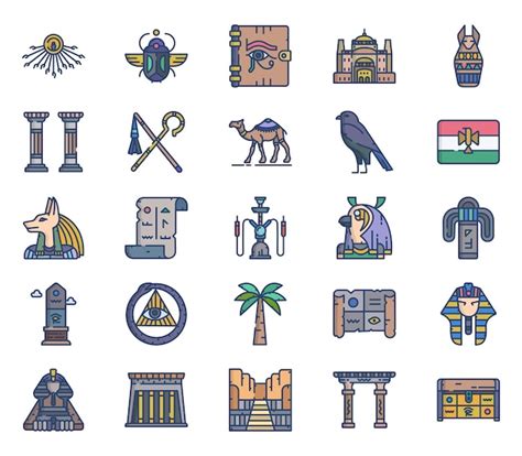 Premium Vector Egypt Icon Set