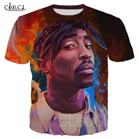 Men Women Summer Harajuku T Shirts Rapper 2Pac Tupac Amaru Shakur 3D