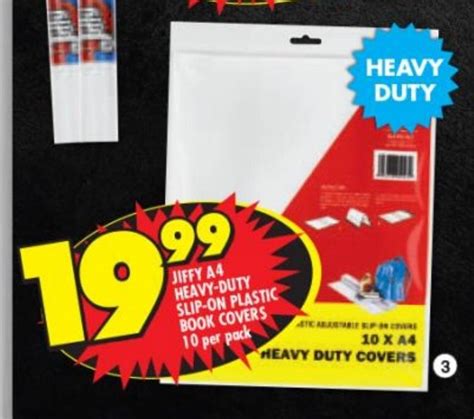 Jiffy A4 Heavy Duty Slip On Plastic Book Covers 10 Per Pack Offer At
