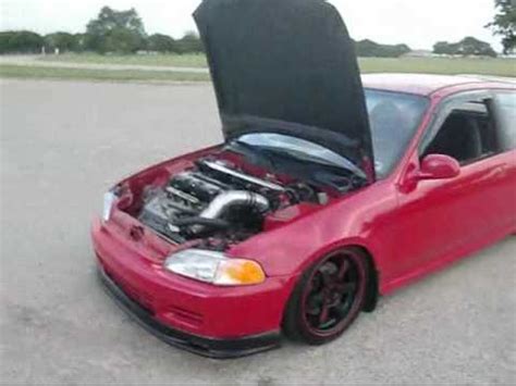 K Swap Civic Eg Red Dallas Texas K A Youtube