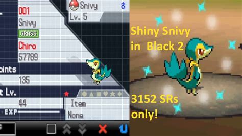 Live Shiny Snivy In Pokemon Black 2 After 3152 Srs YouTube