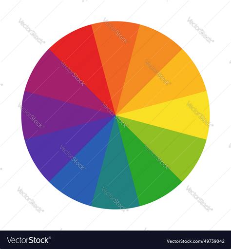 Twelve Part Rgb Color Wheel Royalty Free Vector Image