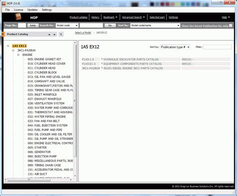 Hitachi HOP 2012, электронный каталог запчастей техники Хитачи - мини ...
