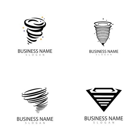 Tornado Logo En Storm Pictogram Vector Illustratie Ontwerp Premium Vector