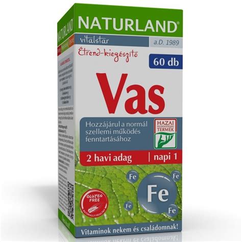 Vas Tabletta X Naturland Biofitt Egeszsegtar Szeged