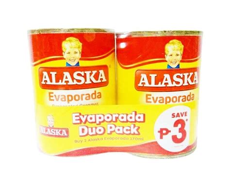 Alaska Evaporada Evaporated Creamer 2 Packs X 370mL