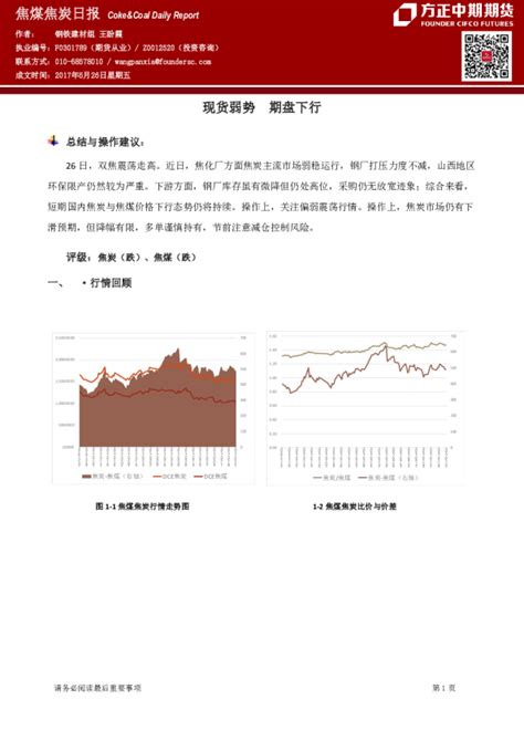 焦煤焦炭日报：现货弱势，期盘下行