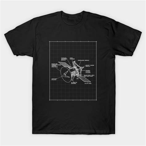 Modern Space Satellite Diagram Space Satellite T Shirt Teepublic