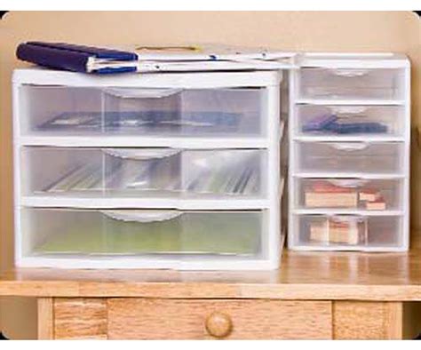 Best Buy Sterilite Clearview Small Plastic Desktop Storage System 4