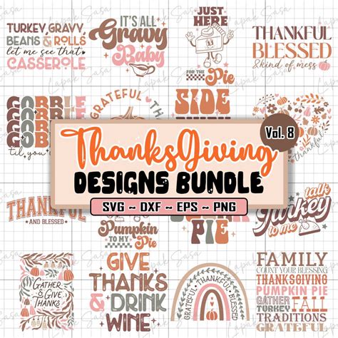 Thanksgiving Svg Bundle Thankgiving Svg Fall Svg Gobble Svg